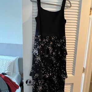 Ted Baker Black and White Floral Maxi Dress